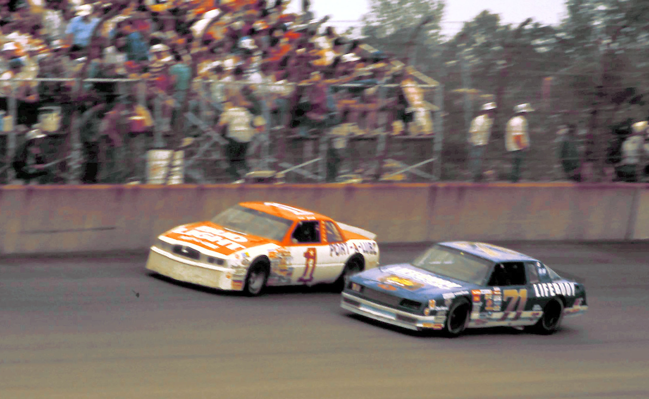 #1 Dale Jarrett #71 Dave Marcis 1988 Miller High Life 400 @ Michigan