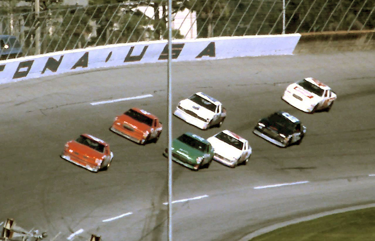 ARCA #40 Ben Hess #46 Jimmy Spencer #72 Tracy Leslie #45 Patty Moise #28 Red Farmer #65 Rich Bickle Last Lap 1989 @ Daytona (1)