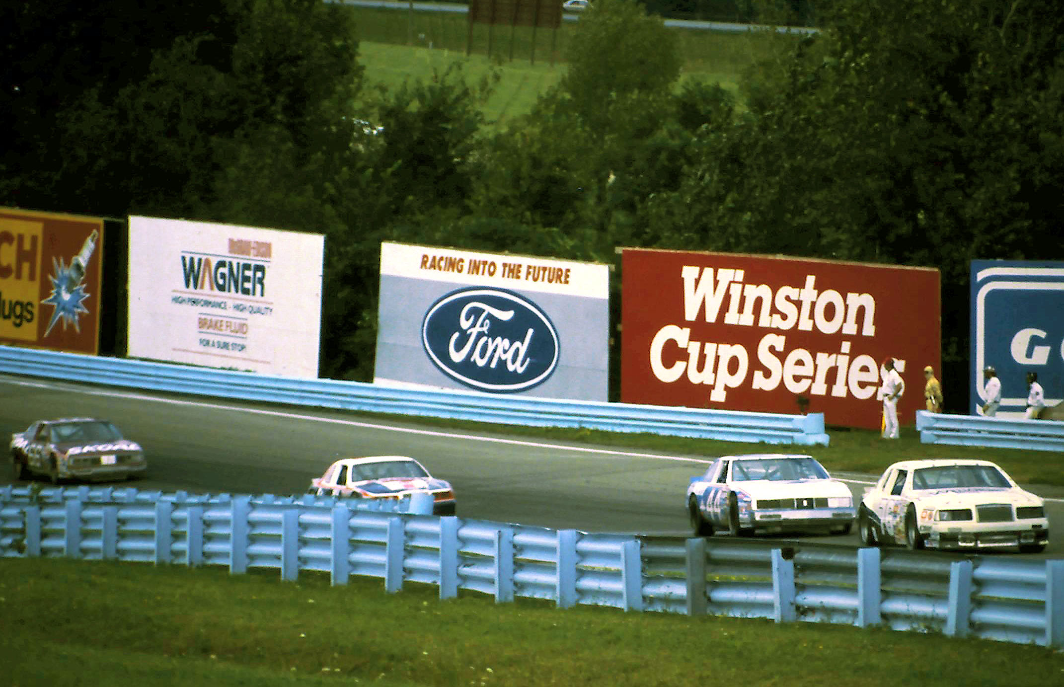 #76 Phil Good #44 Terry Labonte #7 Kyle Petty #66 Phil Parsons 1986 The Budweiser at the Glen