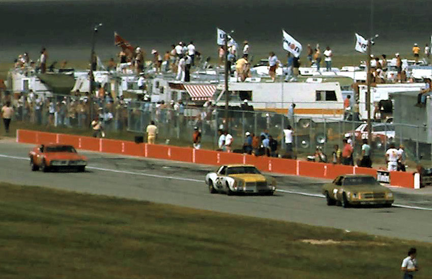#7 Dean Dalton #36 Bobby Wawak #71 Dave Marcis 1976 Champion Spark Plug 400 @ Michigan