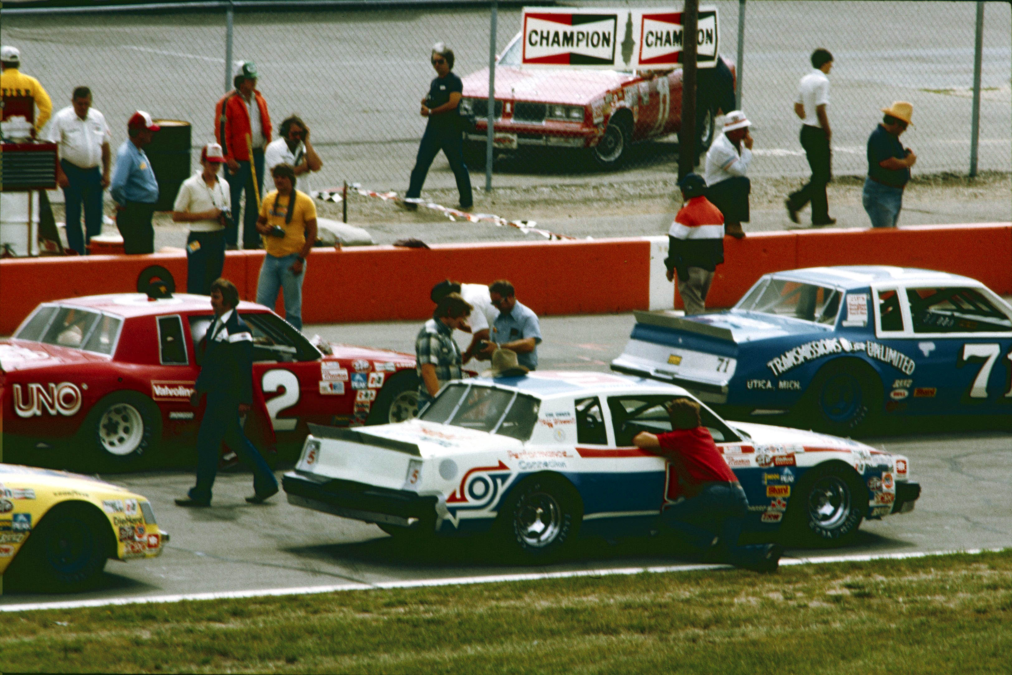 #71 Dave Marcis #5 Joe Millikan #12 Tim Richmond 1981 Champion Spark Plug 400 @ Michigan International Speedway