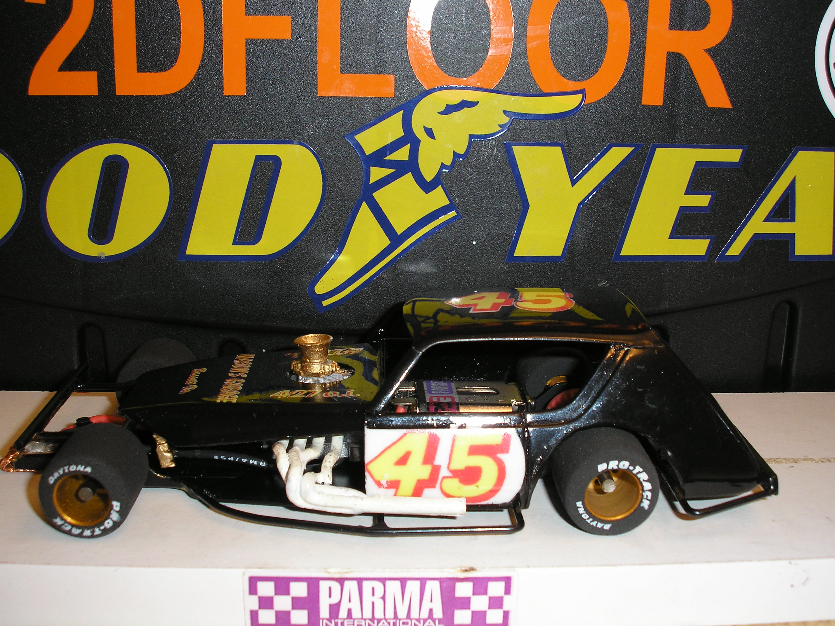 #45 Masons Speed Shop slotcar built by Scotty W.