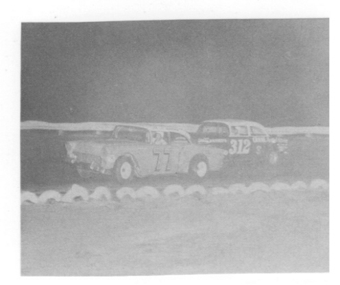 Joe Lee Johnson racing Bobby Allison in 1964 _Dexter Walker Photo_Walker Phot