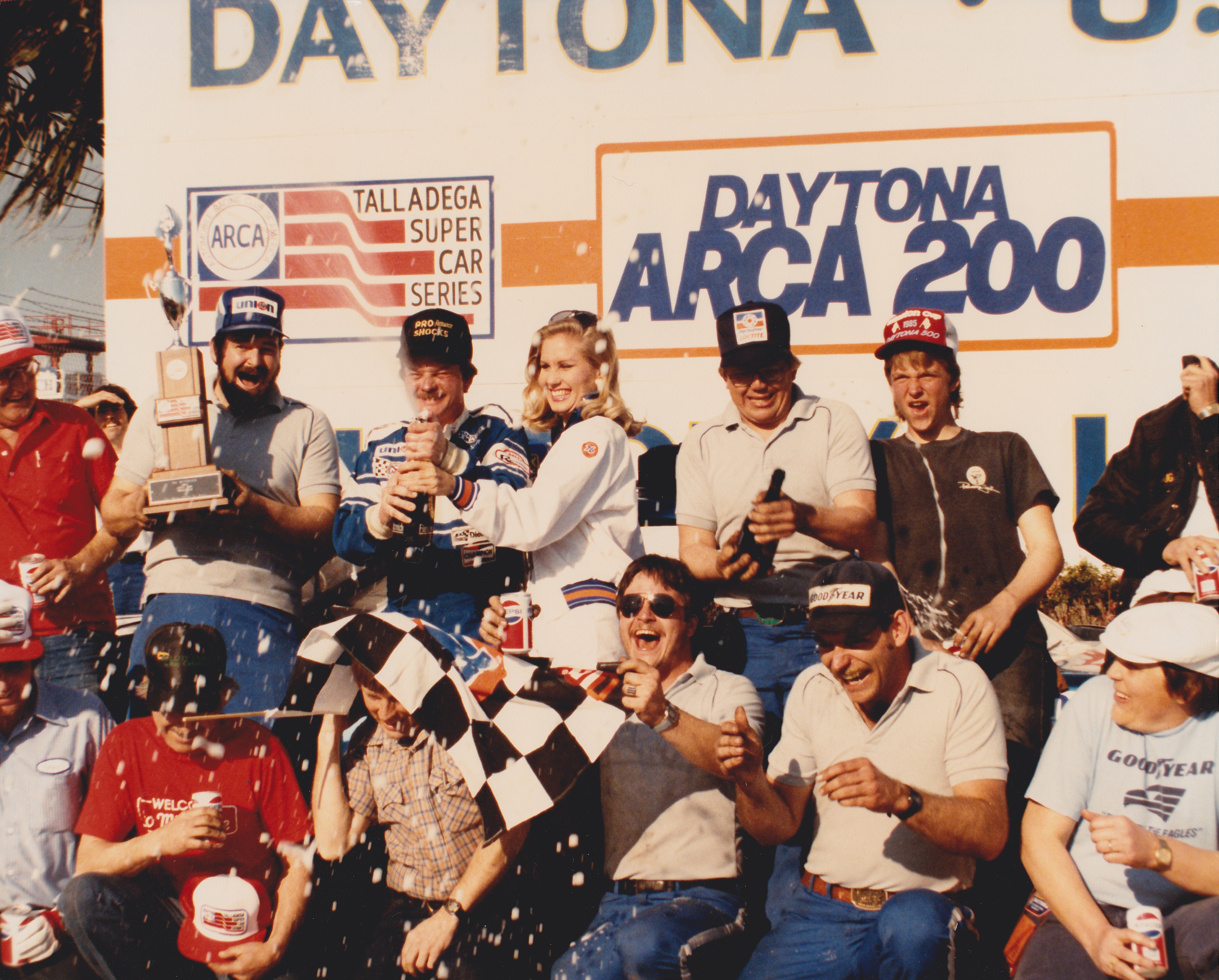 1985 Daytona ARCA 200 victory lane