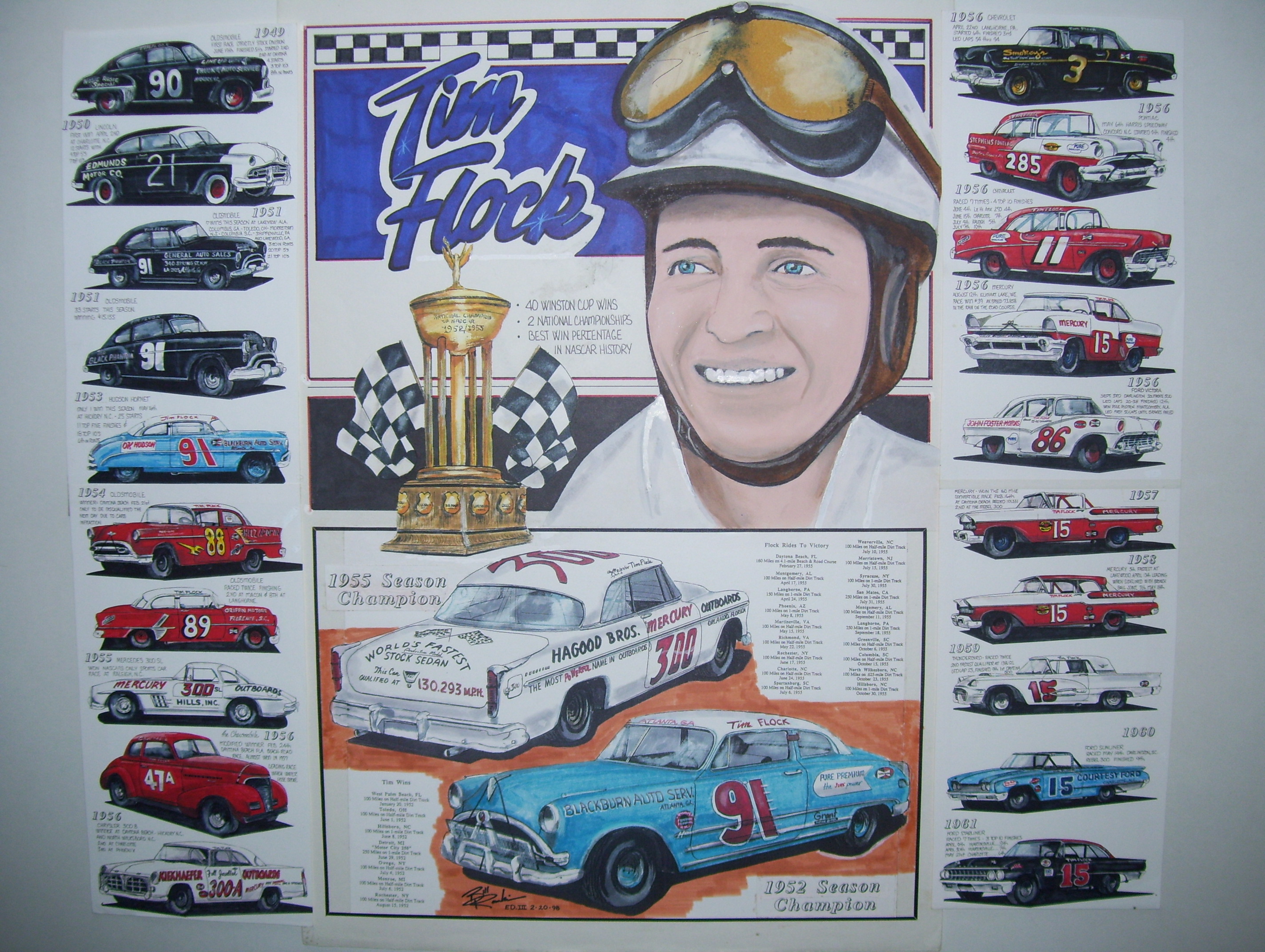 Tim Flock career art work