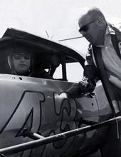 Bill Ross with driver Fred Astle Sr. Seekonk Speedway late 60’s