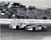 Norm Holden passing Bugsy Stevens early in race to take over lead and win !!! 6/6/1990