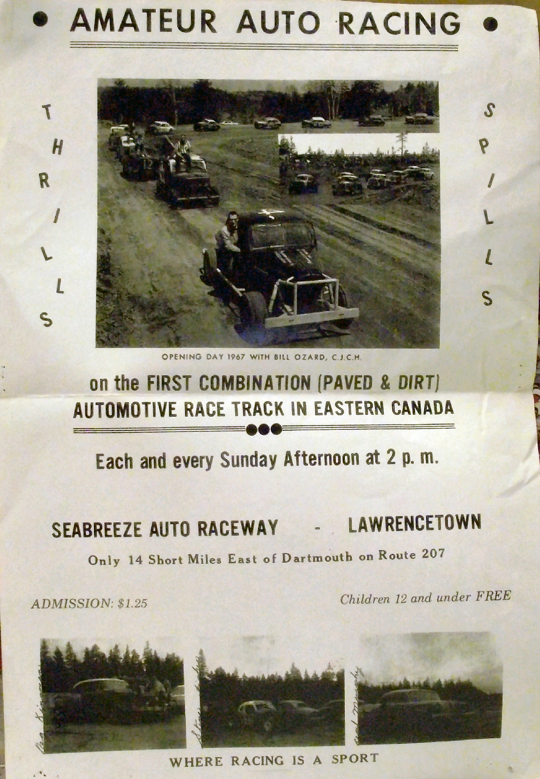 Seabzeeze Raceway Poster-Dartmouth(NS)-1967