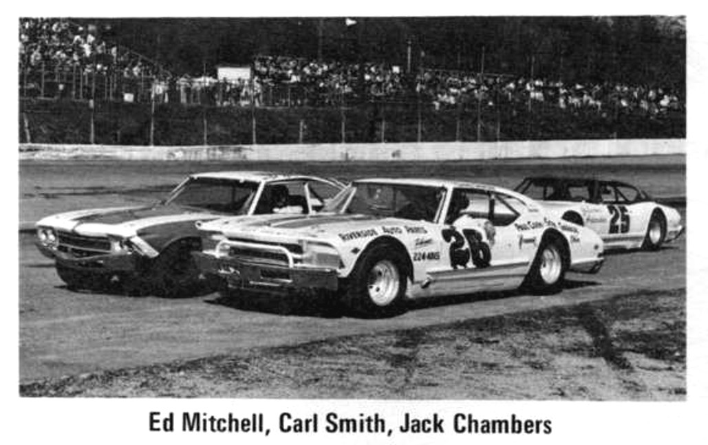 #33 Ed Mitchell – #26 Carl Smith – #25 Jack Chambers @ Heidelberg (PA) Raceway 1971