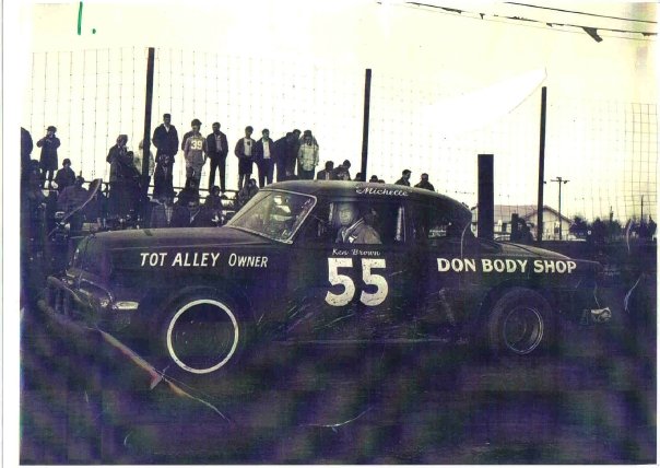 Daddy in a 55 Ford. Dunbar Rd Crazy 8 Speedway
